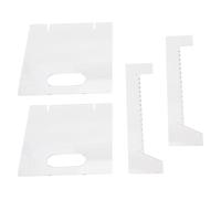 AZMUDE Acrylic Record Rack, Storage Stand Deep Groove Anti Slip Detachable LP Holder Display Shelf for Living Room Study Office Modern Clear Sturdy 19cm Holds 40 50 Records