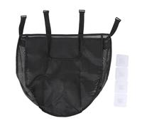 AZMUDE Organizzatore di giocattoli da bagno in mesh con la parete di grande capacità con cerniera con certifica con 4 ganci adesivi per l'organizzazione del bagno giocattoli per bambini (Nero)