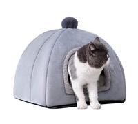 Aznever Cuccia Gatto Esterno, Cuccia Chiusa per Cani e Gatti 2 in 1, Casetta Gatti da Esterno, Casa Calda per Gatti per l'inverno, Cuccia per Cani e Gatti in Peluche con Cuscino Rimovibile