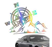 Aznever Decalcomanie per finestrini Auto Bussola | Adesivo Montagna degli Alberi della Bussola per finestrino 'Auto,Adesivi per Moto, Adesivi per bussole di Montagna automobilistiche, paraurti,