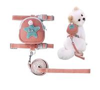 Aznever Imbracatura per Zaino per Cani con guinzaglio, Borsa Lovable a Cinque Punte per Cani di Piccola Taglia, Zaino con Gilet Decorativo per Cani per Passeggiate quotidiane, Corsa