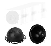 Azonelife 2 Pezzi Capsule di Caffè Riutilizzabili Vertuo, 230ml Capsule Caffè Compatibili con Macchina Nespresso VertuoLine con 30 Pezzi Coperchi in Fogli di Alluminio per Nespresso Vertuo
