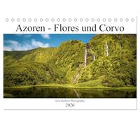 Azoren Landschaften - Flores und Corvo (Tischkalender 2026 DIN A5 quer), CALVENDO Monatskalender: Kalender mit 13 Landschaft Fotos von den Inseln Flores und Corvo, auf den Azoren.