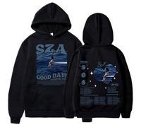 AZPZM SZA SOS Good Days Felpa con Cappuccio, Self-Love And Self-Acceptance Hoodie Cotone Felpa Top Unisex. (L,Black)