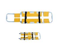 AZQOHMIS Barella spinale Pieghevole per emergenze mediche, barella Medica, barella di Soccorso per la Schiena, capacità di carico 180 kg/386 libbre, con Cinghie di Sicurezza (Gialla)