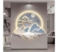 AZQOHMIS Decorazione murale 3D, sculture da Parete Moderne in Metallo, sculture da Appendere per la Camera da Letto, Soggiorno, Sala da Pranzo, Decorazione murale per Camera da Letto/1