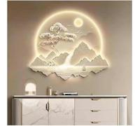 AZQOHMIS Decorazione murale 3D, sculture da Parete Moderne in Metallo, sculture da Appendere per la Camera da Letto, Soggiorno, Sala da Pranzo, Decorazione murale per Camera da Letto/1