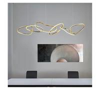 AZQOHMIS Lampada a Sospensione Moderna a LED ad Anello Irregolare per Sala da Pranzo e Cucina, Illuminazione Interna per Bar, Stile Contemporaneo (Bianco Freddo, 6 luci Oro)