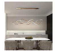 AZQOHMIS Lampada a Sospensione Moderna a LED ad Anello Irregolare per Sala da Pranzo e Cucina, Illuminazione Interna per Bar, Lampada da Appendere contemporanea (Bianco Freddo, 6 luci Oro Rosa)