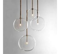 AZQOHMIS Lampada a Sospensione Moderna in Vetro Trasparente 5,91"/7,87"/9,84" Sfera Industriale Globo Lampada a Sospensione G4 Lampadario Decorativo Plafoniera per Ristorante (15 cm/5,9")