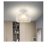 AZQOHMIS Lampadario a Sospensione Minimalista a LED per Camera da Letto, Sala da Pranzo e Ingresso (Bianco Crema, 42 cm)