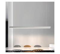 AZQOHMIS Lampadario lineare a LED Moderno per Sala da Pranzo, Ufficio, Bianco, a Sospensione, per Isola Cucina, Nero, Minimalista, Contemporaneo (Luce Neutra, L180cm Bianco)