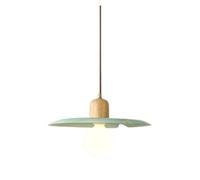 AZQOHMIS Lampade a Sospensione Moderne, Lampada a Sospensione Nordic Macaron, Altezza Regolabile, Lampada a Sospensione Industriale retrò, per Cucina (Verde, 33 cm)