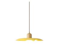 AZQOHMIS Lampade a Sospensione Moderne Nordic Macaron, Lampada a Sospensione Regolabile in Altezza, Lampada a Sospensione Industriale retrò, per Cucina (Giallo, 38 cm)