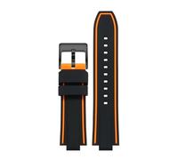 AZSHIW 22 * 10mm Compatibile Con ORIS AQUIS 7730 7766 7740 Convesso Diving Cinturino In Gomma di Silicone 24 * 12 MILLIMETRI braccialetto sportivo(01 black clasp,12mm)