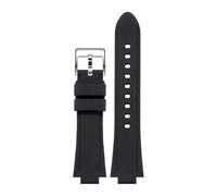 AZSHIW 22 * 10mm Compatibile Con ORIS AQUIS 7730 7766 7740 Convesso Diving Cinturino In Gomma di Silicone 24 * 12 MILLIMETRI braccialetto sportivo(06 silver clasp,11mm)