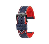 AZSHIW Cinturino compatibile con Casio MDV106 107 MTP-VD01D MTP-1374 1375 EFR-303 Eqb-501 Bracciale da uomo(Blue Red -Black)