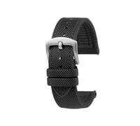 AZSHIW Cinturino compatibile con Casio MDV106 107 MTP-VD01D MTP-1374 1375 EFR-303 Eqb-501 Bracciale da uomo(Black Black-Silver)
