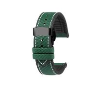 AZSHIW Cinturino compatibile con Casio MDV106 107 MTP-VD01D MTP-1374 1375 EFR-303 Eqb-501 Bracciale da uomo(A-Green white-Black)