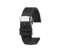 AZSHIW Cinturino compatibile con Casio MDV106 107 MTP-VD01D MTP-1374 1375 EFR-303 Eqb-501 Bracciale da uomo(A-Black Black-Silver)