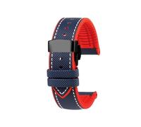 AZSHIW Cinturino compatibile con Casio MDV106 107 MTP-VD01D MTP-1374 1375 EFR-303 Eqb-501 Bracciale da uomo(A-Blue Red -Black)