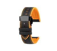 AZSHIW Cinturino compatibile con Casio MDV106 107 MTP-VD01D MTP-1374 1375 EFR-303 Eqb-501 Bracciale da uomo(A-Black yellow-Black)