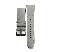 AZSHIW Cinturino di ricambio in pelle PU nero/grigio compatibile con Samsung Galaxy Watch 4/5/6/6 Classic, Grande, Agata