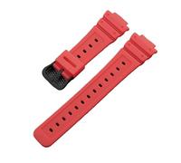 AZSHIW Cinturino for orologio con fibbia in acciaio inossidabile massiccio in resina compatibile con Casio GShock Strap DW-5600 GW-5000 GW-5035 serie DW-6900(Bright Red-Black-K5)