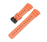 AZSHIW Cinturino for orologio con fibbia in acciaio inossidabile massiccio in resina compatibile con Casio GShock Strap DW-5600 GW-5000 GW-5035 serie DW-6900(Orange-Black-K5)