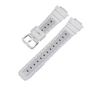AZSHIW Cinturino for orologio con fibbia in acciaio inossidabile massiccio in resina compatibile con Casio GShock Strap DW-5600 GW-5000 GW-5035 serie DW-6900(Transparent-Steel-K5)