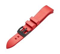 AZSHIW Cinturino for orologio in gomma siliconica da 21 mm compatibile con braccialetto subacqueo RADO CAPTAIN COOK cinturino for blu verde nero(Red black,19mm)