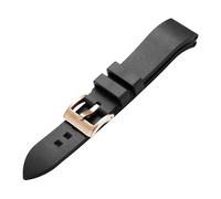 AZSHIW Cinturino for orologio in gomma siliconica da 21 mm compatibile con braccialetto subacqueo RADO CAPTAIN COOK cinturino for blu verde nero(Black rose,22mm)