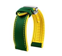 AZSHIW Cinturino in gomma di nylon, impermeabile, in silicone, con fibbia a farfalla, compatibile con orologi Breitling, Omega e Citizen da 20 mm.(GRAY,19mm)