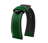 AZSHIW Cinturino in gomma di nylon, impermeabile, in silicone, con fibbia a farfalla, compatibile con orologi Breitling, Omega e Citizen da 20 mm.(Orange,21mm)