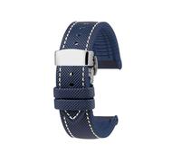 AZSHIW Cinturino in gomma di nylon, impermeabile, in silicone, con fibbia a farfalla, compatibile con orologi Breitling, Omega e Citizen da 20 mm.(Olive Flak,20mm)