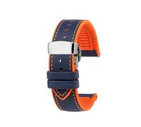 AZSHIW Cinturino in gomma di nylon, impermeabile, in silicone, con fibbia a farfalla, compatibile con orologi Breitling, Omega e Citizen da 20 mm.(Violet Fog,20mm)