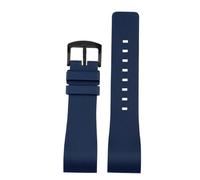 AZSHIW Cinturino in gomma morbida compatibile con Cartier Sandoz Santos 100 silicone uomo donna cinturino 20mm 23mm fibbia in acciaio inossidabile accessori(Blue black pin,20mm)