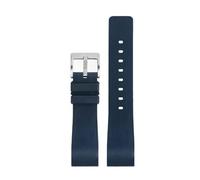 AZSHIW Cinturino in gomma morbida compatibile con Cartier Sandoz Santos 100 silicone uomo donna cinturino 20mm 23mm fibbia in acciaio inossidabile accessori(Blue steel pin,20mm)
