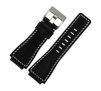 AZSHIW Cinturino in pelle da uomo compatibile con Bell & Ross B&R BR-01 BR-03 cinturino convesso cintura bracciale + strumento, 24mm black buckle, Agata