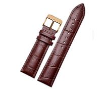 AZSHIW Cinturino in pelle for orologio compatibile con cinturini Armani AR1605 1637 2480, accessori for cinturini in pelle bovina da uomo e da donna, 18-20 mm(Brown-Rose-K1,19mm)
