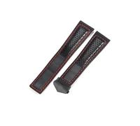 AZSHIW Cinturino in pelle lucida compatibile con Tag Heuer Calila Racing MonacoSeries, cinturino traspirante antiallergico da 22 mm. Accessori.(Black red-BK-Z5)