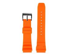 AZSHIW Cinturino in silicone da 22 mm compatibile con l'orologio subacqueo CASIO Swordfish MDV-106 MDV-107 MTP-VD01D Efr-303l, cinturino polso uomo arancione e verde