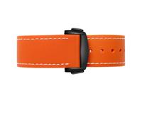 AZSHIW Cinturino in tessuto di nylon e silicone compatibile con Omega Planet Ocean 600 Quarter Orange Seamaster 300, cinturino in gomma con estremità curva, impermeabile da uomo(White Light Pin,20mm)