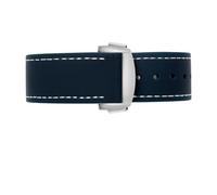 AZSHIW Cinturino in tessuto di nylon e silicone compatibile con Omega Planet Ocean 600 Quarter Orange Seamaster 300, cinturino in gomma con estremità curva, impermeabile da uomo(Celestial Teal,22mm)