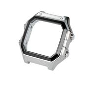 AZSHIW Compatibile con Casio 3299 AE-1200 Custodia da donna Lunetta in acciaio inossidabile uomo in metallo argentato AE1200 Viti ad anello impermeabile