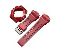 AZSHIW Compatibile con Casio GA-100/110/120/140 GD-100/110/120 GAX-100 GLS-100 Custodia cinturino for orologio in resina TPU Cinturino sportivo da uomo(Red)
