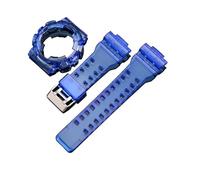 AZSHIW Compatibile con Casio GA-100/110/120/140 GD-100/110/120 GAX-100 GLS-100 Custodia cinturino for orologio in resina TPU Cinturino sportivo da uomo(Blue)