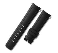 AZSHIW Compatibile con cinturino in gomma curva da 22 mm compatibile con IWC International AQUATIMER Ocean Timepiece IW356802/376705 bracciale a sgancio rapido nero blu, 22mm, Agata