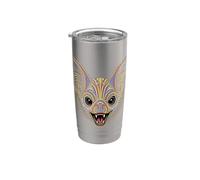 Aztec Bat Messico Azteco Tribale Antica Civiltà Bicchiere termico in acciaio inox doppia parete