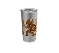 Aztec Bigfoot Warrior Cryptid Sasquatch Maya Codex Divertente Bicchiere termico in acciaio inox doppia parete